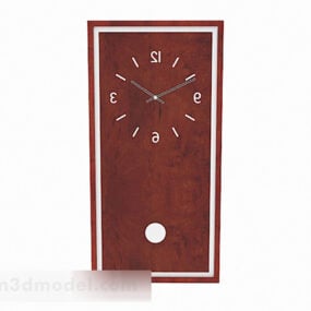 आधुनिक लकड़ी की दीवार घड़ी 3डी मॉडल