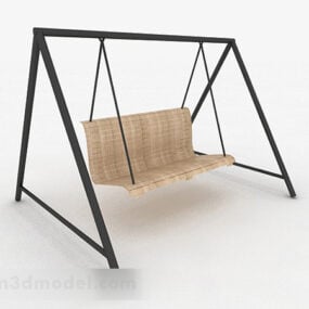 3д модель современного уличного подвесного стула
