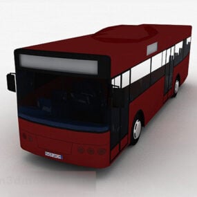 현대 빨간 버스 자동차 3d 모델