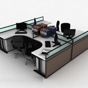 オフィスワークテーブルチェア3Dモデル
