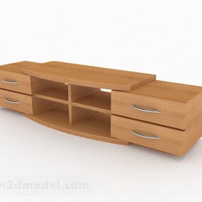 Μοντέρνο ξύλινο ντουλάπι οικιακής τηλεόρασης 3d μοντέλο