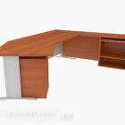 Moderni keltainen ruskea puinen yksinkertainen työpöytä