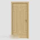 Nowoczesne żółte drzwi pokoju z litego drewna