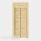 Monochromatyczne drzwi do domu z litego drewna