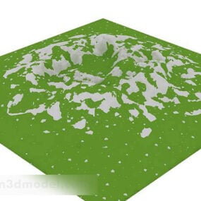 3D-Modell der Bergwald-Strandlandschaft