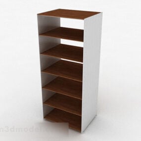 Multi-layer Wood Color Shelf 3d model