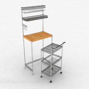 Multi-layer Stainless Steel Shelf 3d model