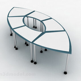 3D model pracovního stolu pro více osob