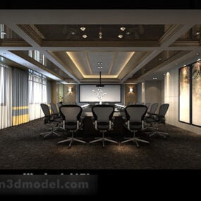 3д модель интерьера многофункционального конференц-зала