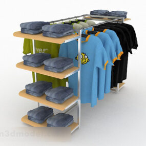 Présentoir de vêtements de centre commercial modèle 3D
