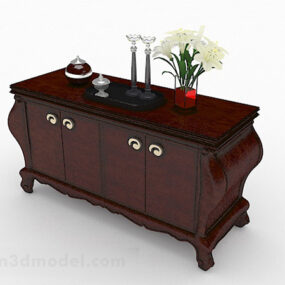 Chinese Style Wooden Cabinet Furniture 3d model