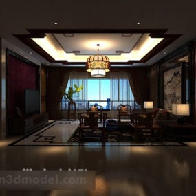 New Chinese Style Ceiling Pendant Interior 3d model