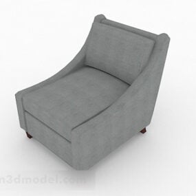 Modelo 3d de sofá individual simples nórdico