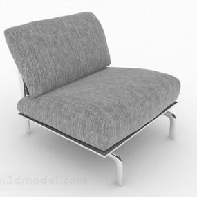 Mô hình 3d trang trí ghế sofa đơn màu xám đơn giản Bắc Âu