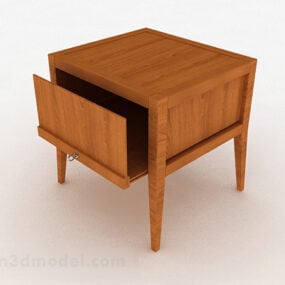 نموذج طاولة بجانب السرير الحد الأدنى الاسكندنافية ثلاثية الأبعاد