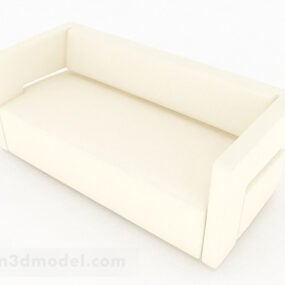 Minimalist Double Sofa Decor 3d model