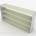 Off-white minimalist four-layer shoe cabinet 3d model
