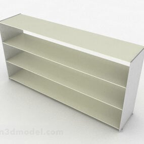 White 4 Layers Shoe Cabinet 3d model