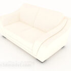 Беловатый минималистский домашний двухместный диван