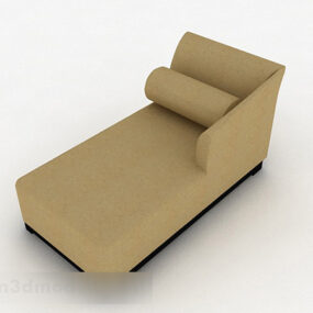 Beige Single Sofa 3d model