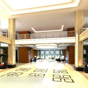 Office Building Lobby Interior 3d model