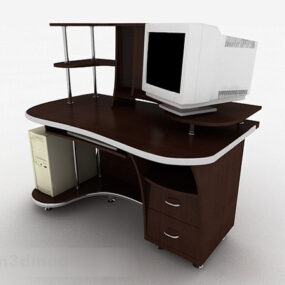 Conception de bureau d'ordinateur de bureau modèle 3D