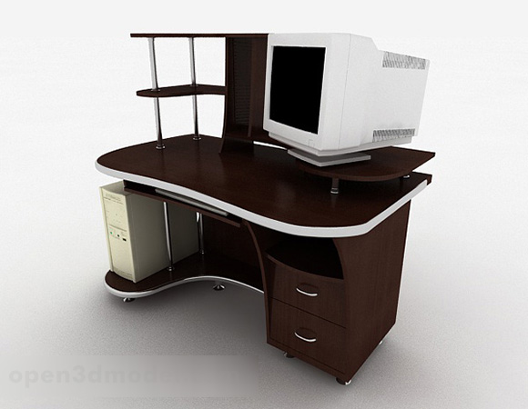 Office Computer Desk Design Free 3d Model Max Open3dmodel