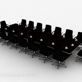 Ofis Konferans Masaları ve Sandalyeleri 3D model