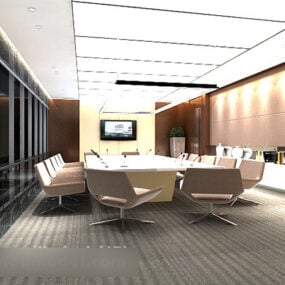 1д модель интерьера офисного конференц-зала V3