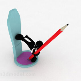 Office Personality Pen Holder Furniture 3d model