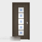 Oficina simple puerta de madera maciza