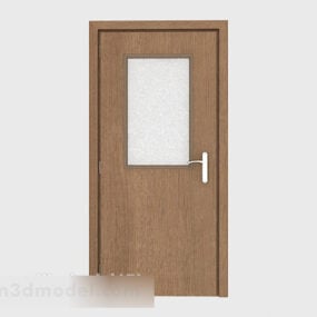 Office Solid Wood Door 3d model