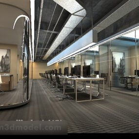 3д модель интерьера офисного пространства