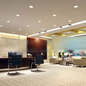 Office Lobby Interiør 3d-modell