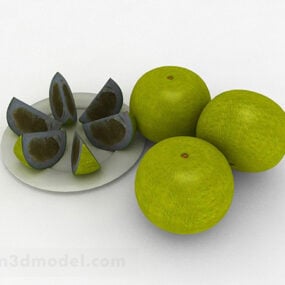 Green Orange Fruit 3d model