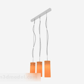 Oranžový lustr 3D model