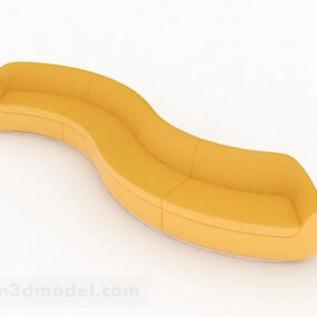 Turuncu Yaratıcı Çok Kişilik Kanepe 3D modeli