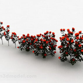 Oranje bloemplant 3D-model