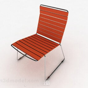 Πορτοκαλί οριζόντια καρέκλα μπαρ 3d μοντέλο