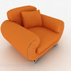 Orange Minimalist Single Sofa