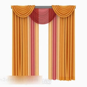 Orange Personality Curtain דגם תלת מימד