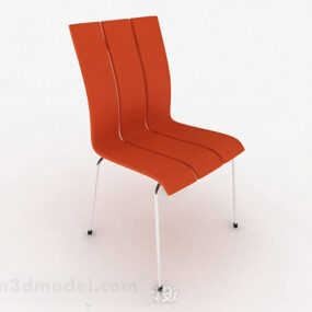 Orange Simple Home Leisure Chair 3d model