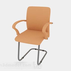 Poltrona lounge semplice arancione modello 3d
