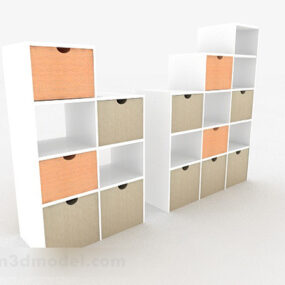 Orange Storage Cabinet 3d model