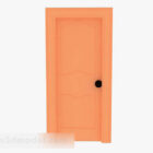 Πορτοκαλί ξύλινη πόρτα