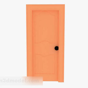 Orange Wooden Door 3d model