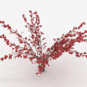 관상용 붉은 잎 식물 3d 모델
