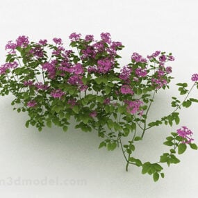 3d модель вуличної фіолетової декоративної квітки