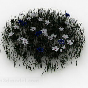 Outdoor White Decorative Flower 3d model
