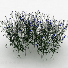 Park sier blauwe bloem 3D-model